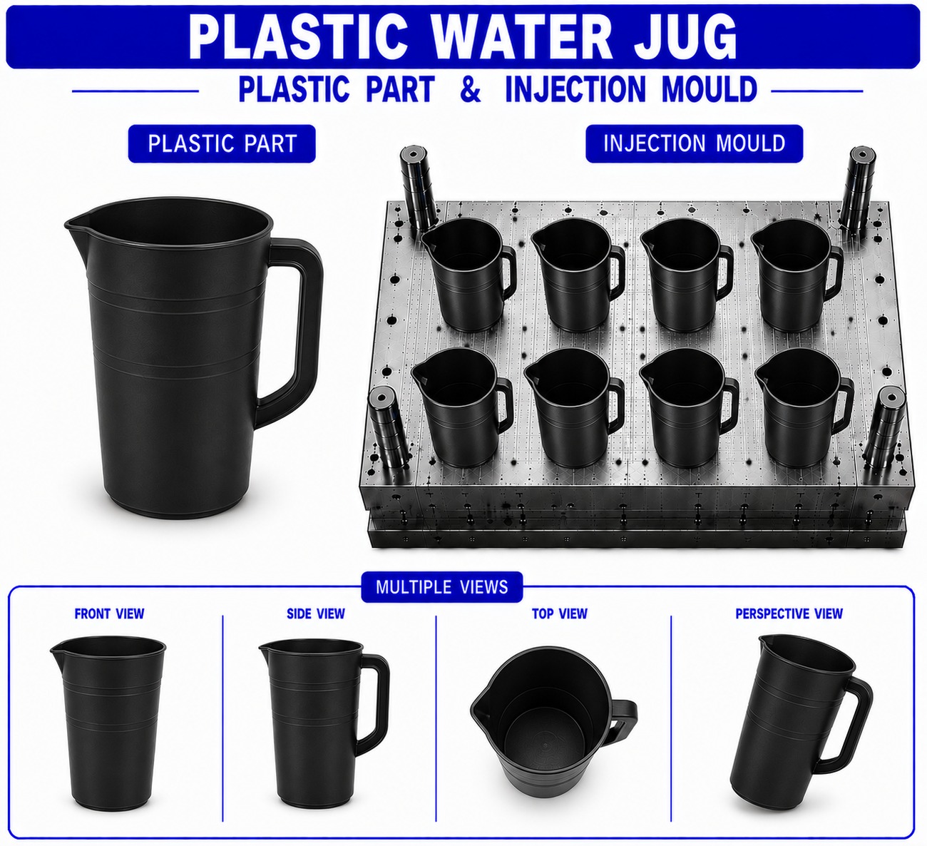 Plastic Water Jug Mould and Moulding Service